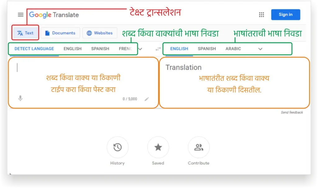 Google Translate Text Translation