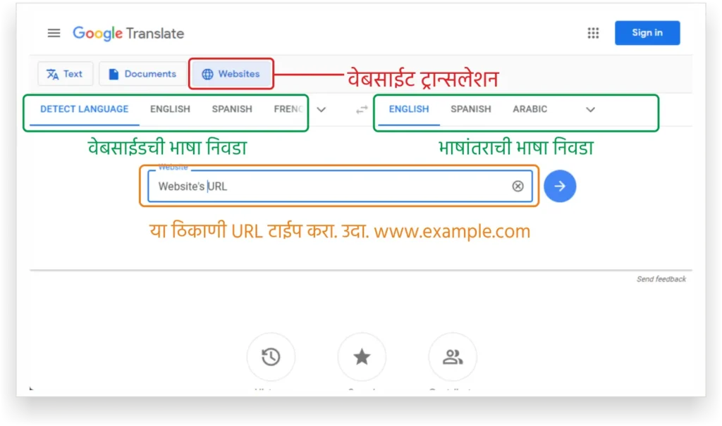 Google Translate Website Translation